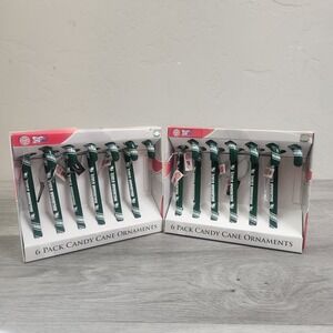 Forever Collectibles Michigan State‎ Candy Cane Ornaments 12 Pack New Tree Deco